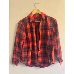 Madewell long sleeve plaid button up